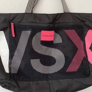 Victoria’s Secret Limited Edition VSX Sport Gym Bag Large Tote Pink/ Black